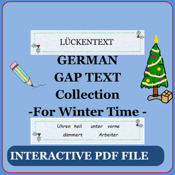 Preview of Winter: Cloze texts - Lückentexte Sammlung Interactive