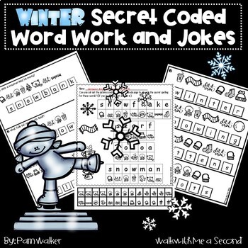 Preview of Winter Coded Word Work and Jokes