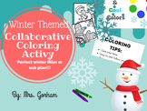 Winter Collaborative Coloring! Perfect filler, sub plan or