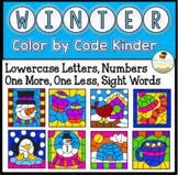 Winter Coloring Pages Color By Code Kindergarten