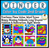 Winter Coloring Pages Color By Code Second Grade