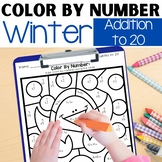 Winter Color By Number Addition to 20