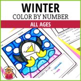 Color By Number Winter Addition Practice