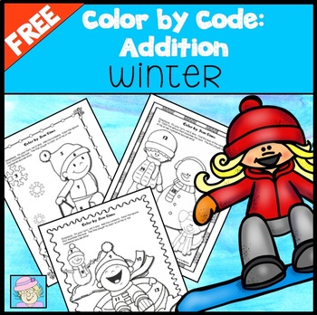 Preview of Winter Coloring Pages Math