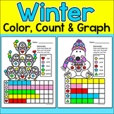 Winter Color, Count and Graph Activity - Penguins & Polar Bear