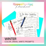 Winter Color Draw Write Prompts for Preschoolers