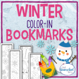 Winter Color-In Bookmark Set Printable