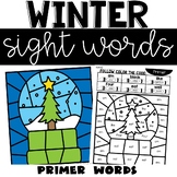 Winter Color Sheets with Primer Words