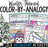 Winter Color-by-Analogy Coloring Pages - CCSS.L.5 Vocabula