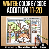 Winter Color by Code: Addition 11-20
