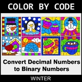 Winter Color by Code - Binary Numbers