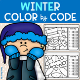 Winter Color by Code: Color by Number, Addition & Subtract