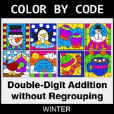 Winter Color by Code - Double-Digit Addition without Regrouping