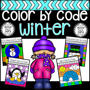 Preview of Winter Color by Code Part of Speech and Posters