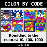 Winter Color by Code - Rounding to the nearest 10, 100, 1000