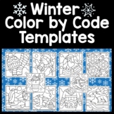 Winter Color by Code/Sight Words/Number Templates {10 Clip