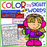 Winter Color by Code -Sight Words Pre-Primer