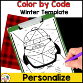 Winter Color by Code Templates Clipart