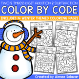 Winter Color by Code - Two & Three-Digit Addition & Subtraction