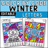 Winter Color by Letter Recognition Color by Code Activitie