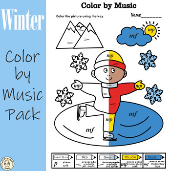 Preview of Winter Color by Music Pack | Music Color by Note