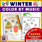 Winter Music Activities: 26 Winter Color by Music Notes