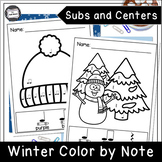 Winter Color by Note Printable Music Coloring Activity | K
