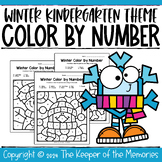 Winter Color by Number 0-20 (No Prep Color by Code Printables)