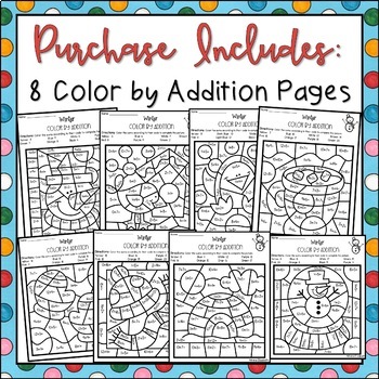 Winter Color by Number by Anna Elizabeth | TPT