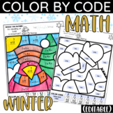 Winter Color by Number EDITABLE Math Activities Color by Code