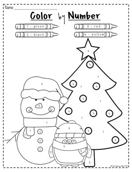 Winter Color by Number {FREEBIE} by Schoolhouse Talk | TpT