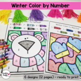 Winter Color by Number - Math Centers