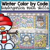 Winter Color by Number Math Worksheets