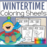 Winter Activities - Color by Number and Sight Word- Winter