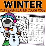 Winter Color by Number {differentiated} Addition, 2-Digit 