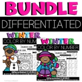 Winter Color by Number {differentiated} Addition and Subtr