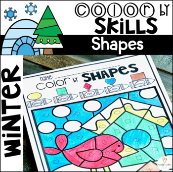 Preview of Winter Color by Code Shapes