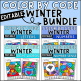 Winter Color by Code Sight Words, Letters and Numbers Earl