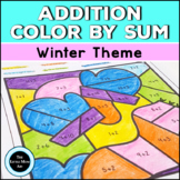 Winter Color by Sum Addition Fact Fluency to 10, 15, 20