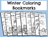 Winter Coloring Bookmarks