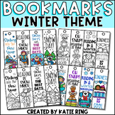 Winter Coloring Bookmarks | Winter Student Gifts Bookmarks
