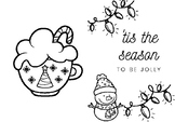 Winter Coloring Card