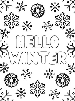 Winter Coloring Page by Isabella Testa | TPT