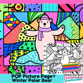 Winter Coloring Page Fun Winter Pop Art Polar Bear Colorin