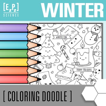 Preview of Winter Coloring Page for Early Finishers | Holiday Coloring Sheet