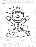 Winter Sentence Tracing & Writing Practice Coloring Book