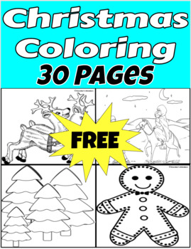 Winter Coloring Pages | 30 Page Winter Coloring Book | Winter Activities