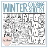 Winter Coloring Pages (Christmas & New Years Eve)