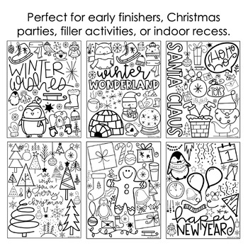 Winter Coloring Pages by Letters From Mikelle | Teachers Pay Teachers