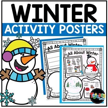 Winter Coloring Pages Activity Posters Kindergarten First Grade | TPT